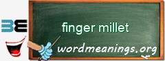 WordMeaning blackboard for finger millet